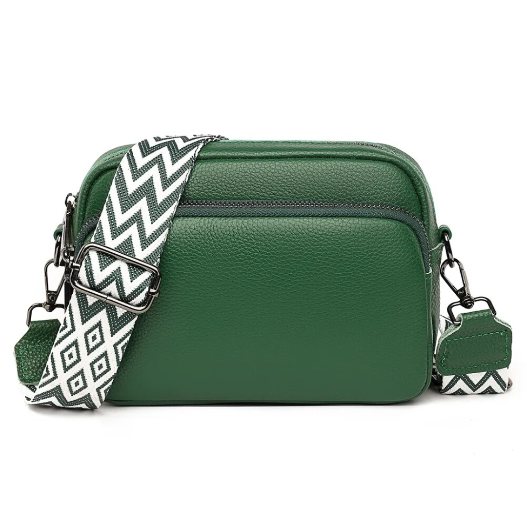 Damväska Messenger Kompakt Läder Stilren Design-2