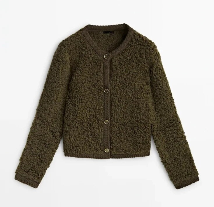 Variant image for Kvinnors Knappkardigan Medelstor Längd Stickad Akryl-7