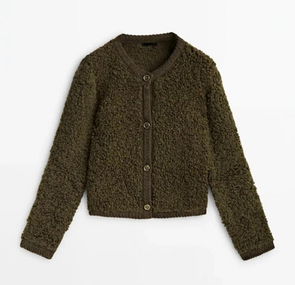 Variant image for Kvinnors Knappkardigan Medelstor Längd Stickad Akryl-7