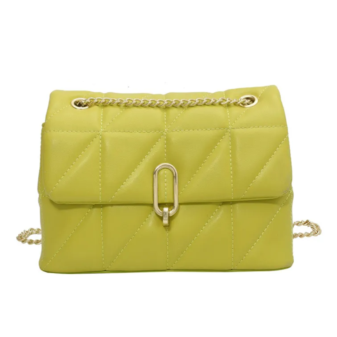 Dam Handväska Vadderad Design med Guld Accenter Syntetisk Material 3