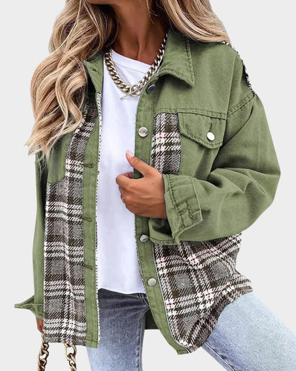 Svart Jeansjacka Dam i Retro Stil av Högkvalitativ Denim – Perfekt för Vardagsbruk och Mångsidig Styling 8