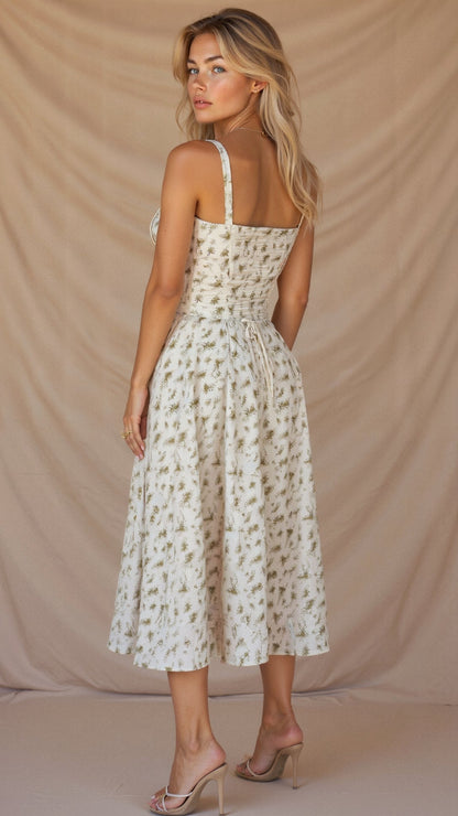 Kvinnors Midjeklänning Svängande Kjol Lätt Material-6