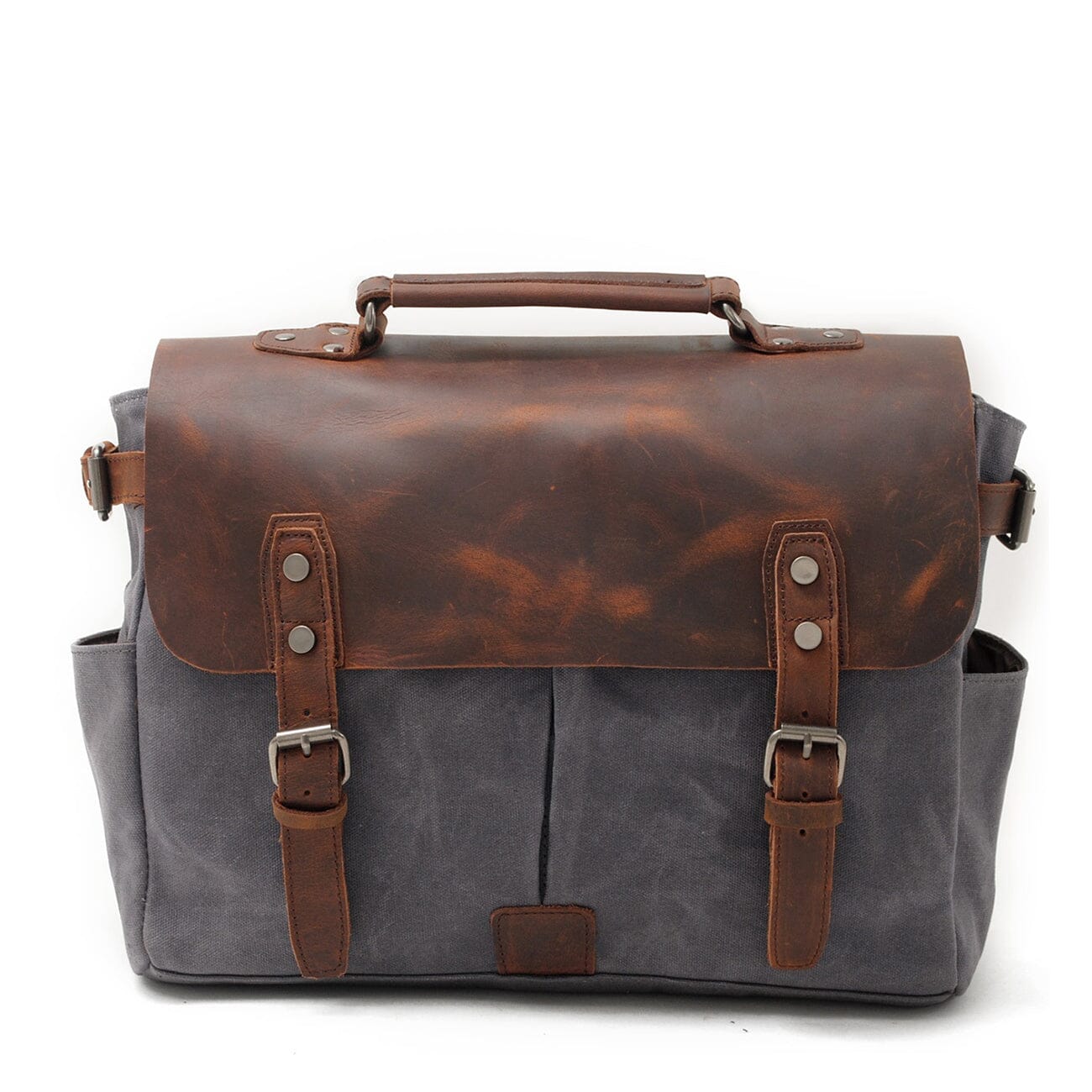 Variant image for Unisex Axelväska Vintage-Inspirerad Vaxad Bomull och Läder-3
