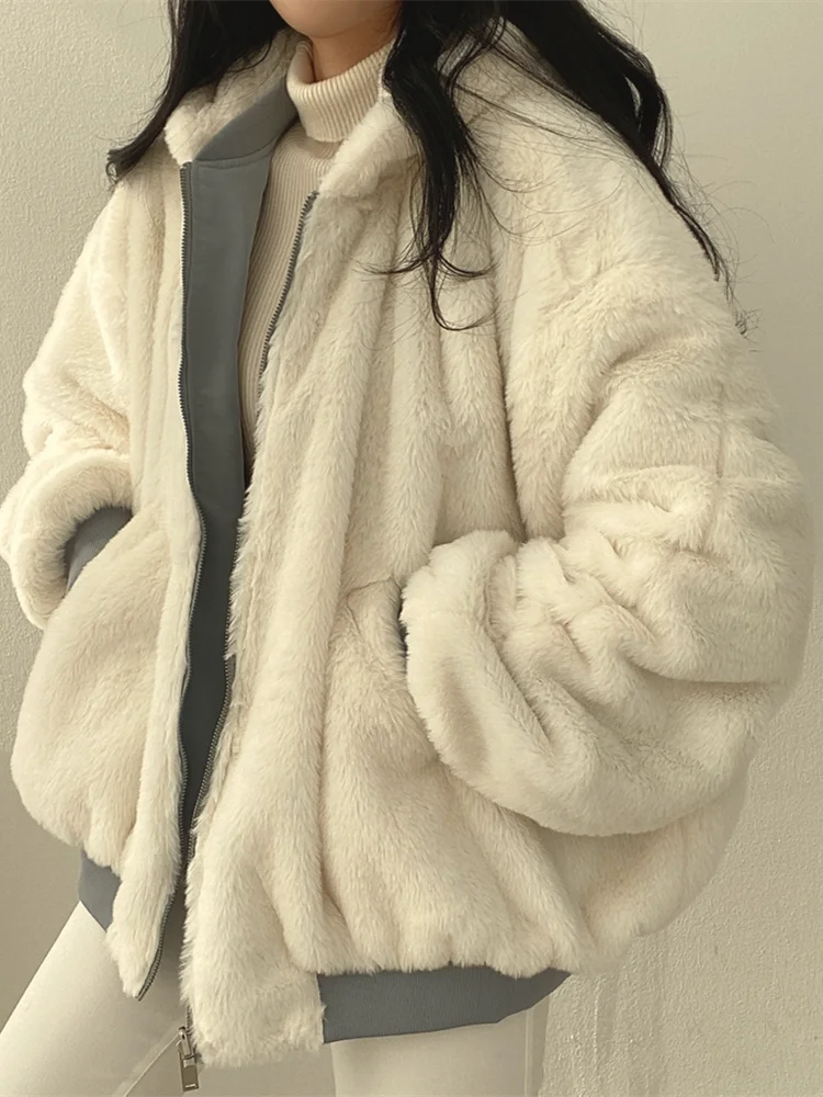 Damjacka Överdimensionerad Vinter Tjock Polyester 2