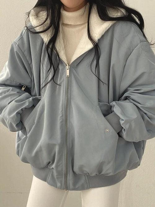 Damjacka Överdimensionerad Vinter Tjock Polyester 1