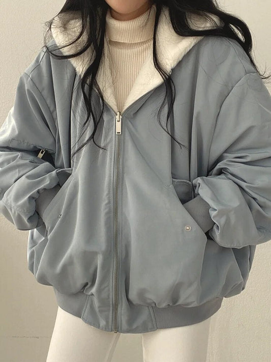 Damjacka Överdimensionerad Vinter Tjock Polyester 1