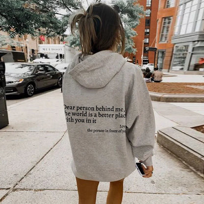 Unisex Hoodie Med Budskap För Att Sprida Kärlek, 80% Bomull 20% Polyester 9