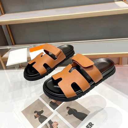Herrsandaler H-formad Design med Kardborrfäste Syntetmaterial 3