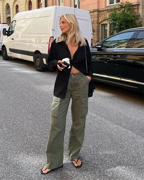 Herrbyxor Raka Fit Elastisk Material för Komfort och Stil-3