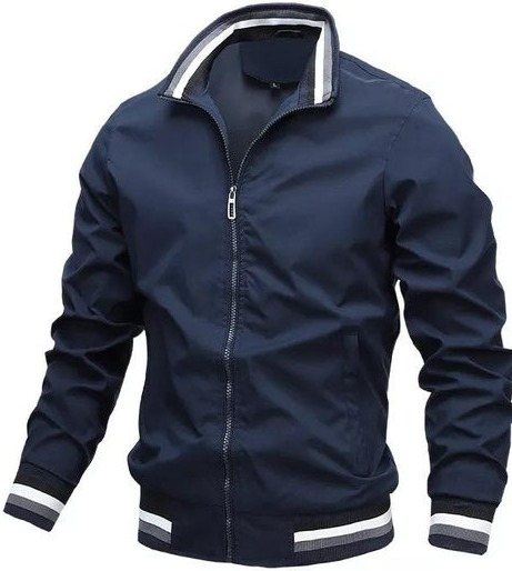 Herrjacka Bomberjacka Polyester med Sidofickor och Dragkedja-1