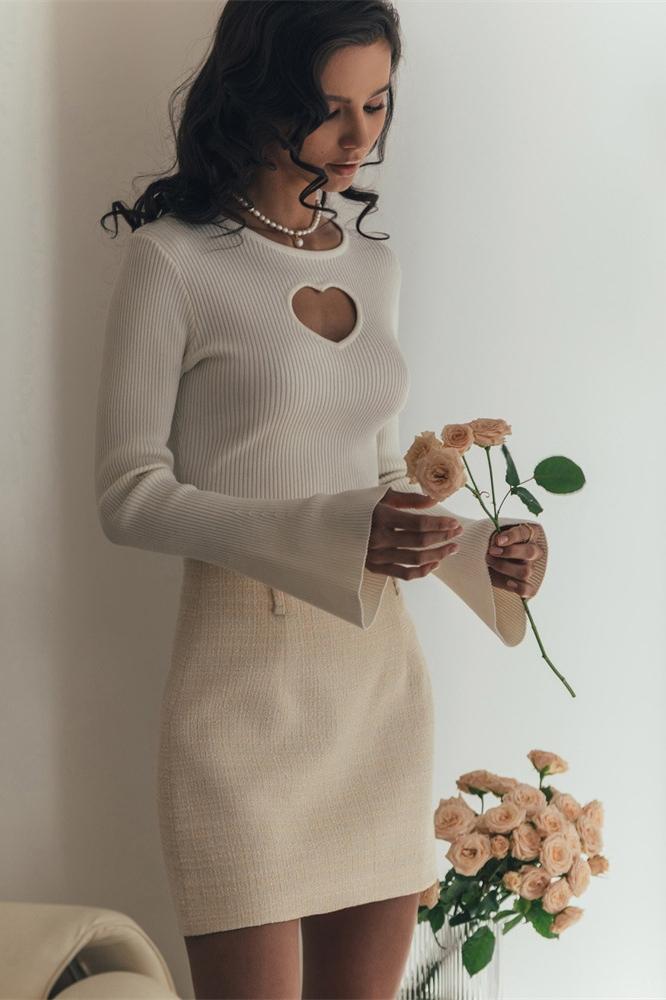 Dam Långärmad T-shirt Högkvalitativ Bomull Elegant Passform-6