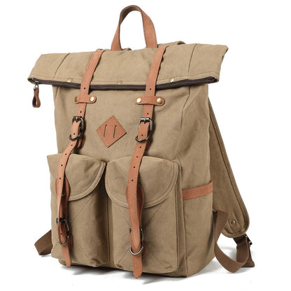 Unisex Ryggsäck Canvas Hållbar Praktisk för Laptop-5