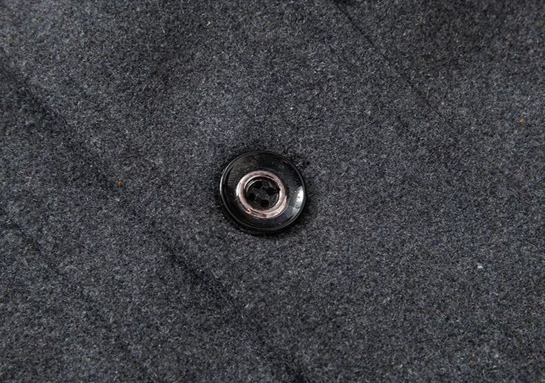 Herrjacka Lång Ull Elegant för Höst och Vinter-6