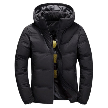 Herr Vinterjacka Avtagbar Huva Polyester Tjock Isolering