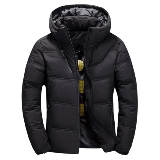 Herr Vinterjacka Avtagbar Huva Polyester Tjock Isolering