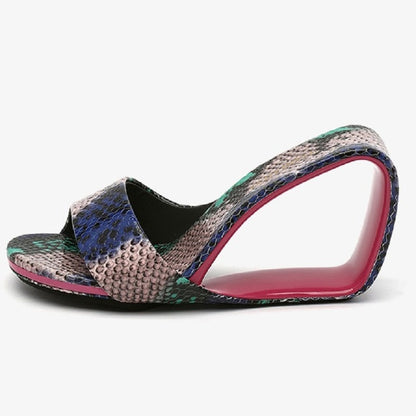 Kvinnors Kilskor Kilklack Äkta Läder-4