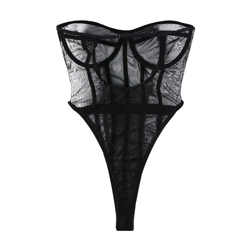 Dam Bodysuit Transparent Slim Fit Polyester-1