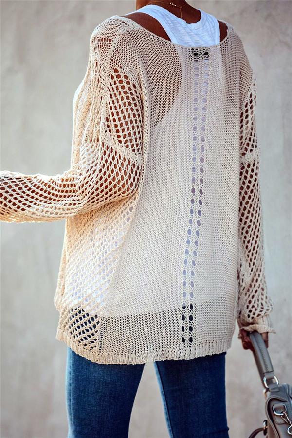 Festtoppar Dam Långärmad Virkad Bomull-3