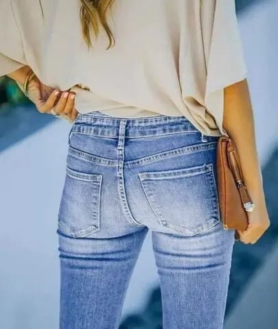 Damjeans Hög Midja Flared Denim-4
