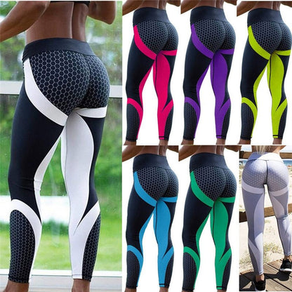 Dam Yogaleggings Trendig Design Andningsbart Material-2