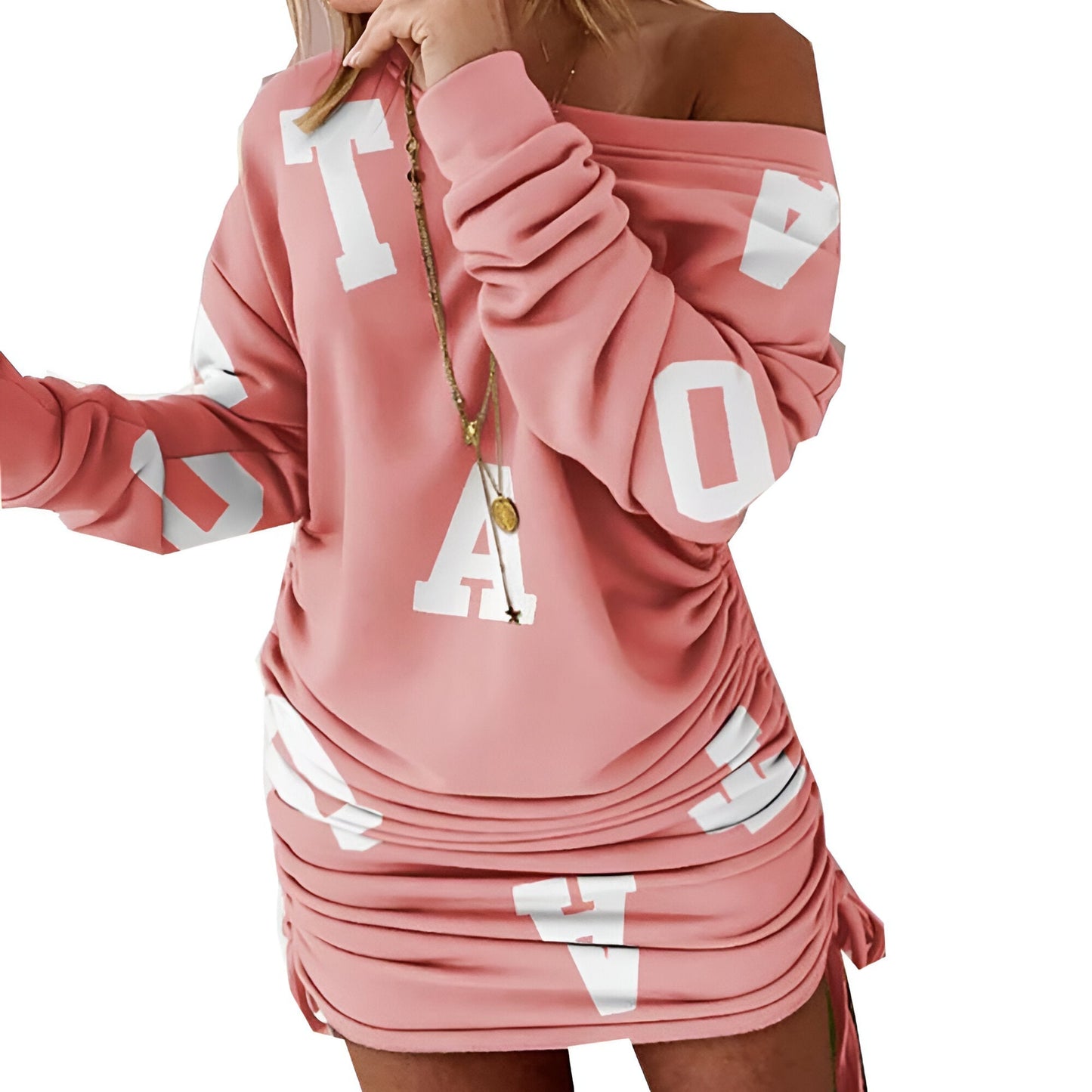 Variant image for Damklänning Utanför Axeln Lätt Material Elegant Design-13