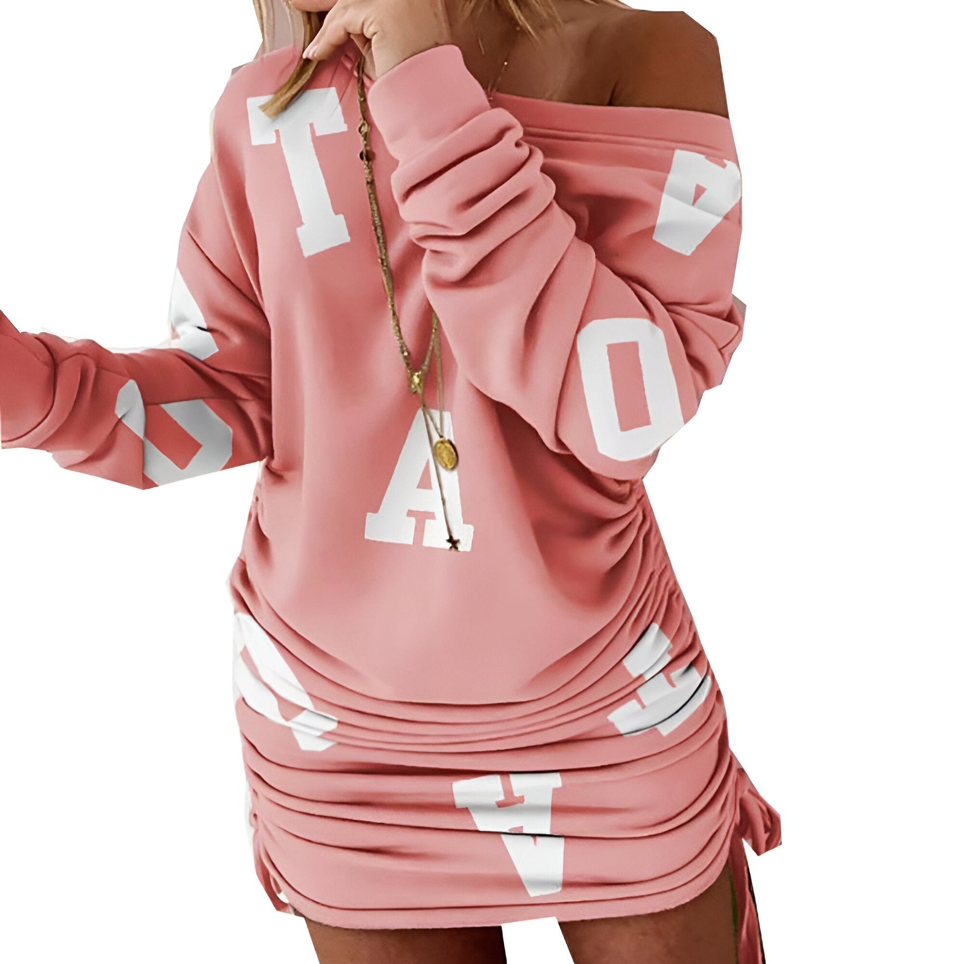 Variant image for Damklänning Utanför Axeln Lätt Material Elegant Design-13