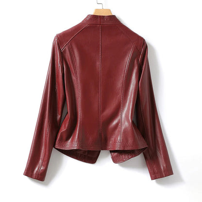 Damjacka Slim-Fit Fårläder Modern Stil 4