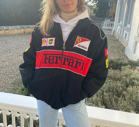 Herrjacka Vintage Racing Stil Polyester Bomull-1