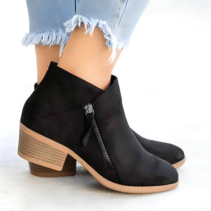 Dam Stövlar Mocka Vegan Velourläder Elegant Komfort-2