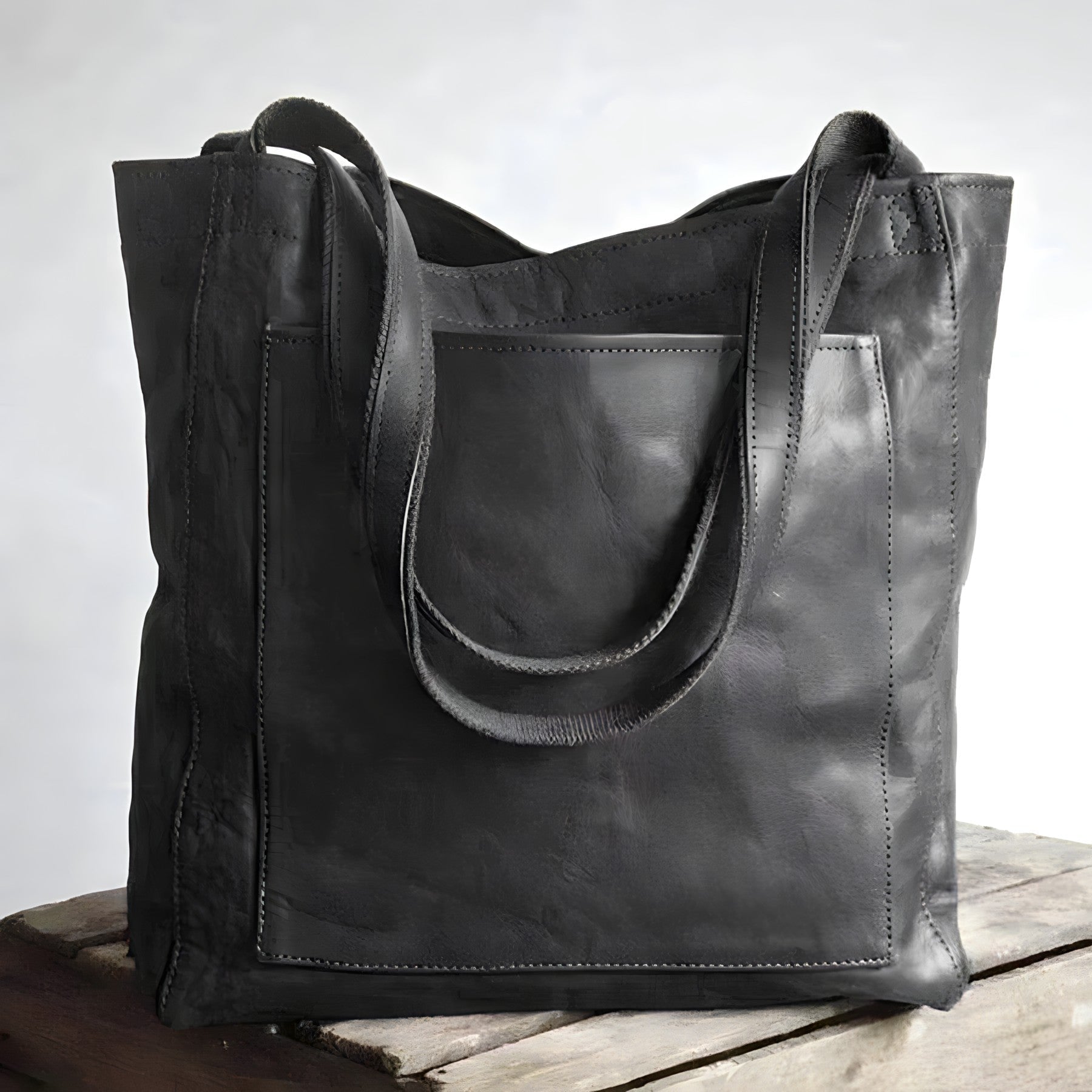 Damväska Läder Elegant Design Rymlig Axel- och Handväska 6