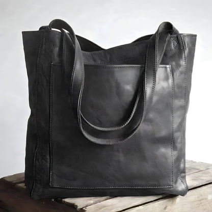 Damväska Läder Elegant Design Rymlig Axel- och Handväska 6
