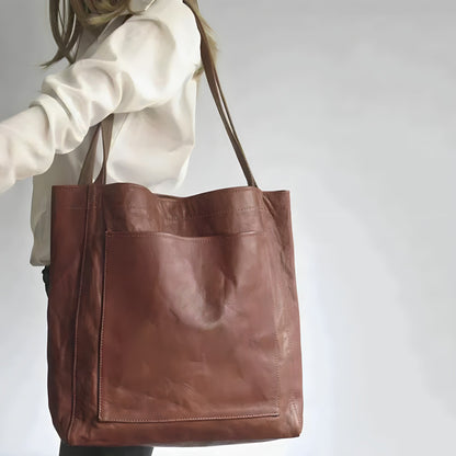 Damväska Läder Elegant Design Rymlig Axel- och Handväska 3