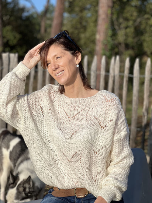 Dam Pullover Modern Passform Mjuk Fiber-1