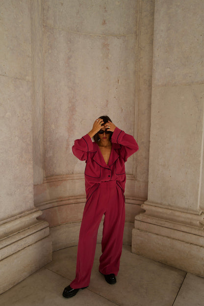 Snygga Byxor Dam Hög Midja med Fickor Viskos 90%-2