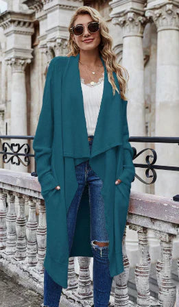 Variant image for Dam Kappa Lång Öppen Front Högkvalitativt Tyg-21