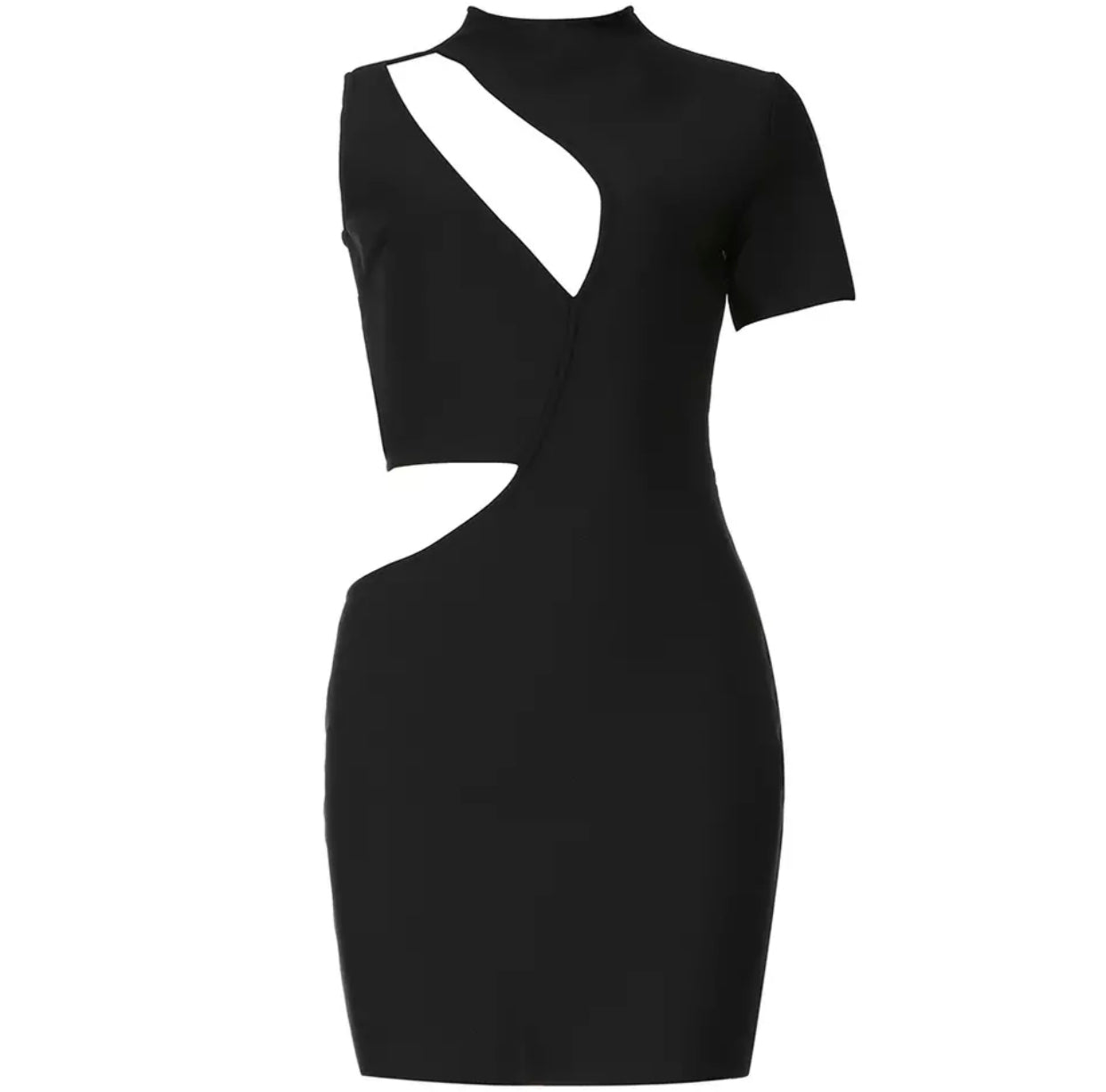 Dam Mini Klänning Enärmad Bandage 6