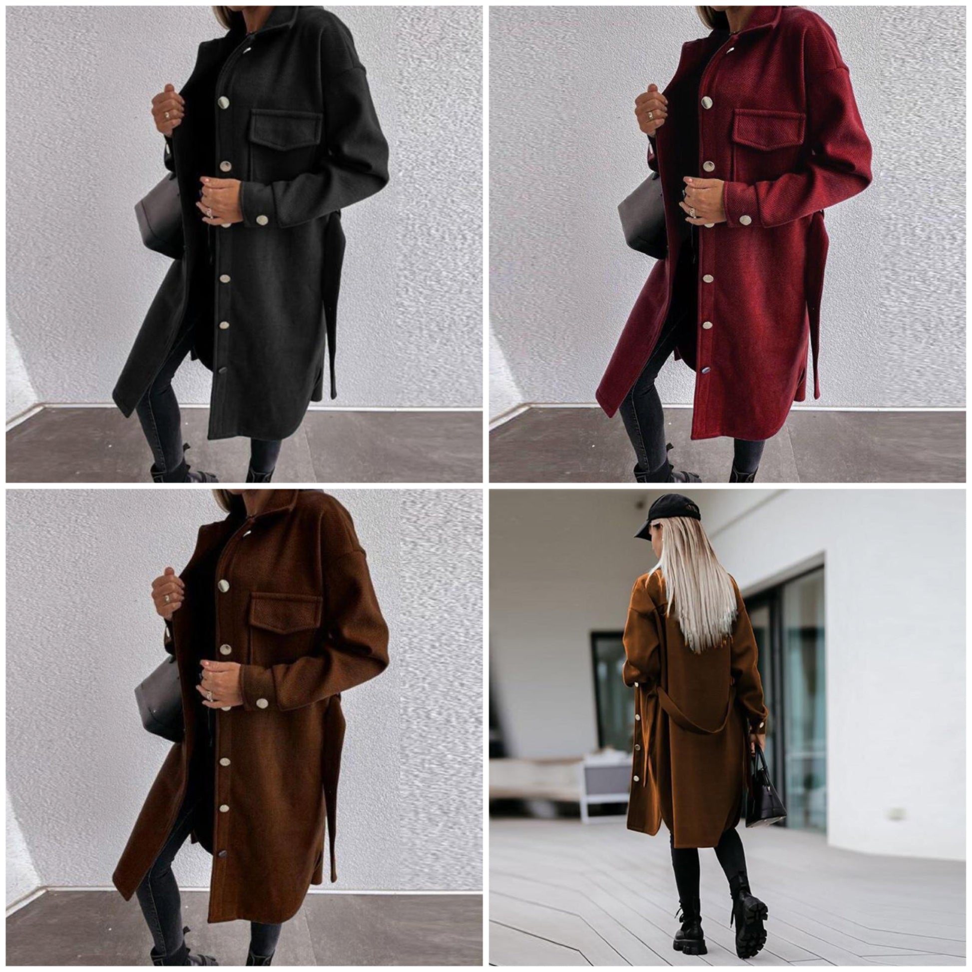 Dam Skjorta Klassisk Kort Kappa Bomull och Polyester-4