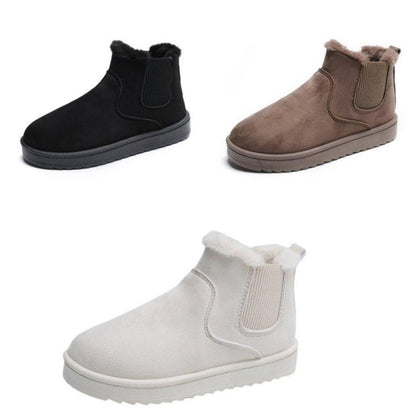 Kvinnors Snöstövlar Ekosläder Vattentåliga Glidgummisula-4