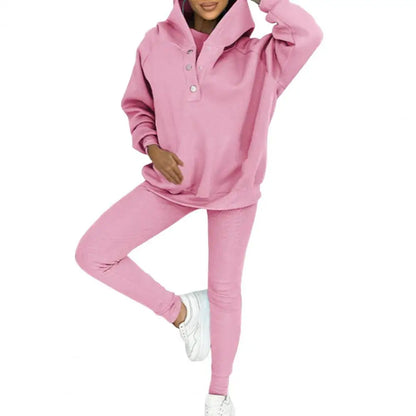 Variant image for Tvådelat Set Dam Hoodie Asymmetrisk Halsringning Mjuk Material-21