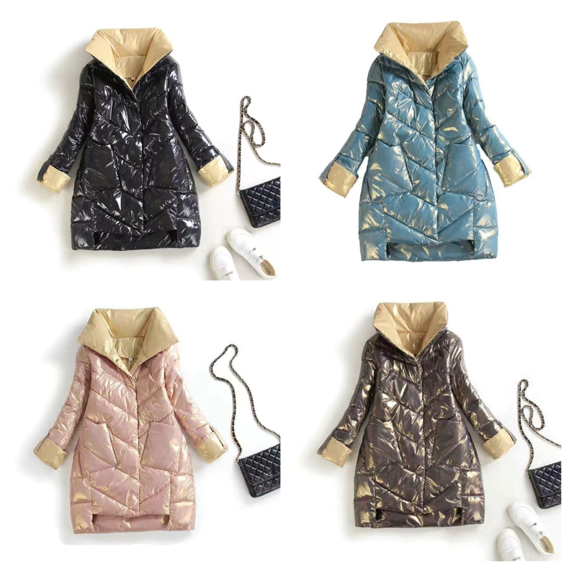 Dam Kappa Klassisk Quiltad Bomull Polyester-2