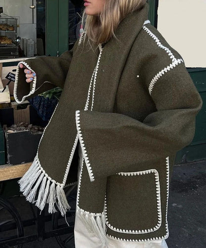 Variant image for Dam Vinterjacka Broderad Med Fickor Långärmad Högkvalitativt Tyg-21