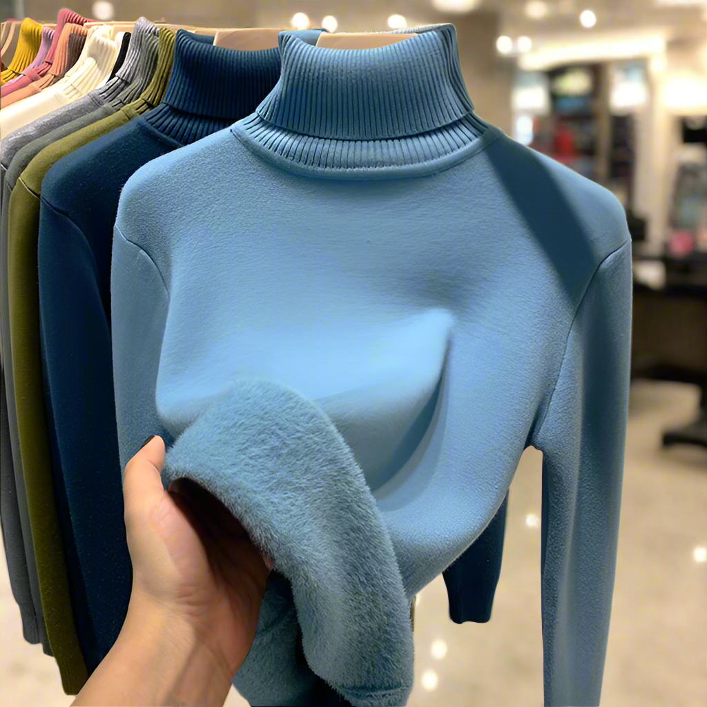 Kvinnor Turtleneck Tröja Ull Normal Passform Lång Ärmar-6