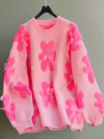 Variant image for Stickad Dam Tröja med Björnmönster Mjuk Akryl-4