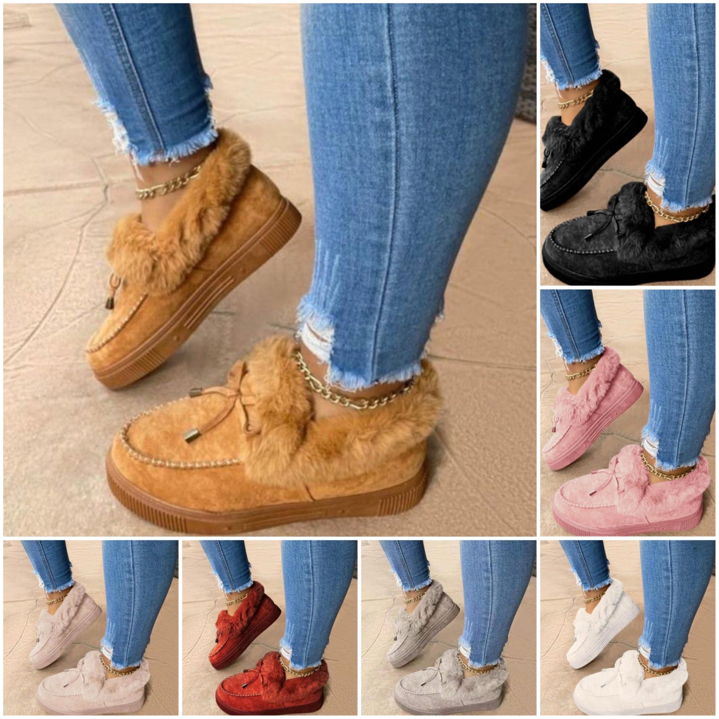 Fodrade Vinterstövlar Dam Elegant Bomull Polyester-6