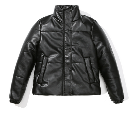 Damjacka Pufferdesign Polyester Med Justerbar Midja och Fickor-1