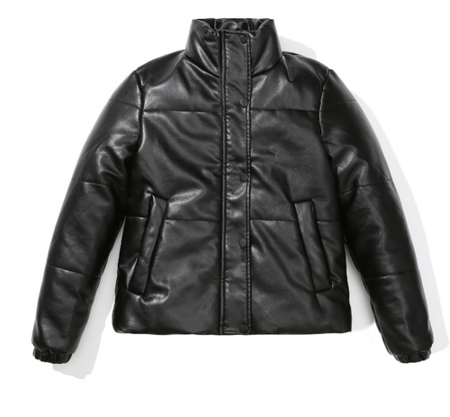 Damjacka Pufferdesign Polyester Med Justerbar Midja och Fickor-1