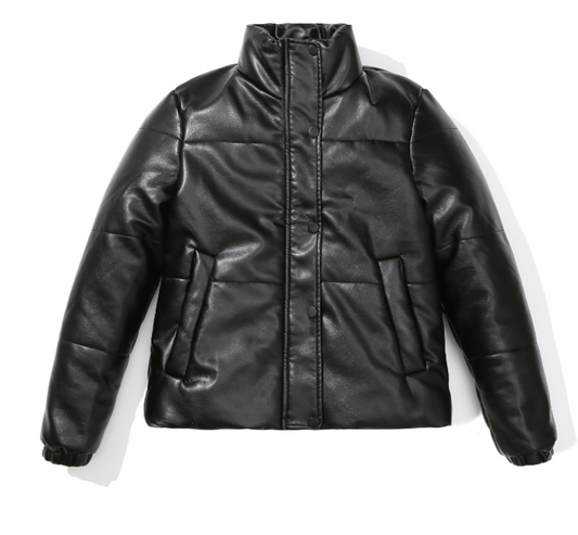 Damjacka Pufferdesign Polyester Med Justerbar Midja och Fickor-1