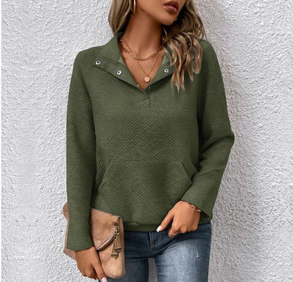 Kvinnotröja Lång Ärmar Elegant Mjuk Fiber-2
