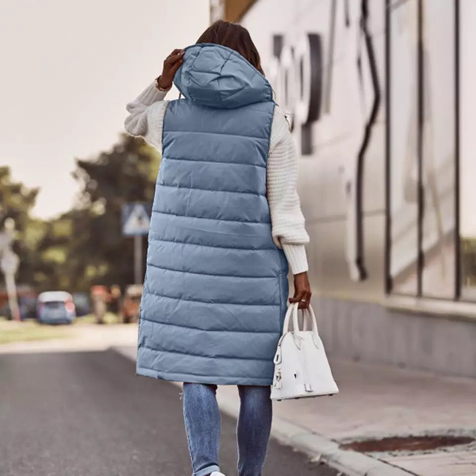 Herr Väst Quiltad Avslappnad Bomull Polyester-6