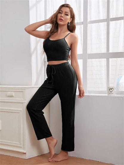 Kvinnors Loungewear Set 3-delat Mjukt Material med Lång Kofta och Joggingbyxor-3